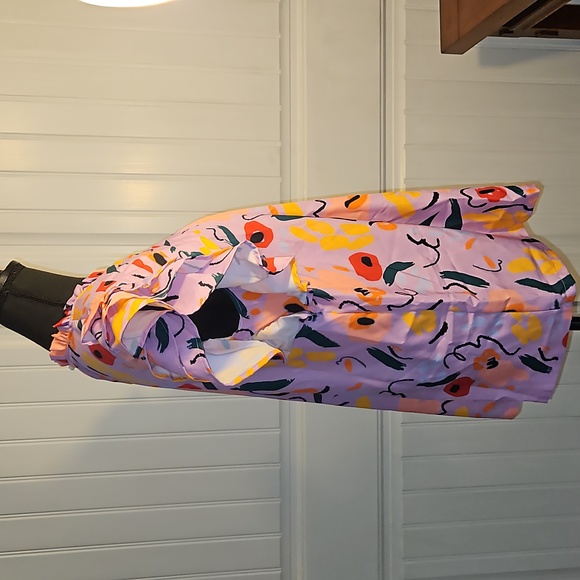 NWOT Colorful Ruffle Sleeve Top - Picture 3 of 11